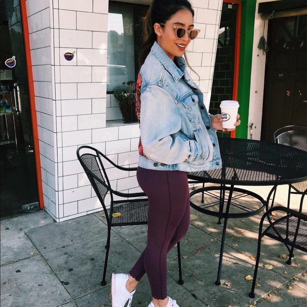 Purple workout leggings